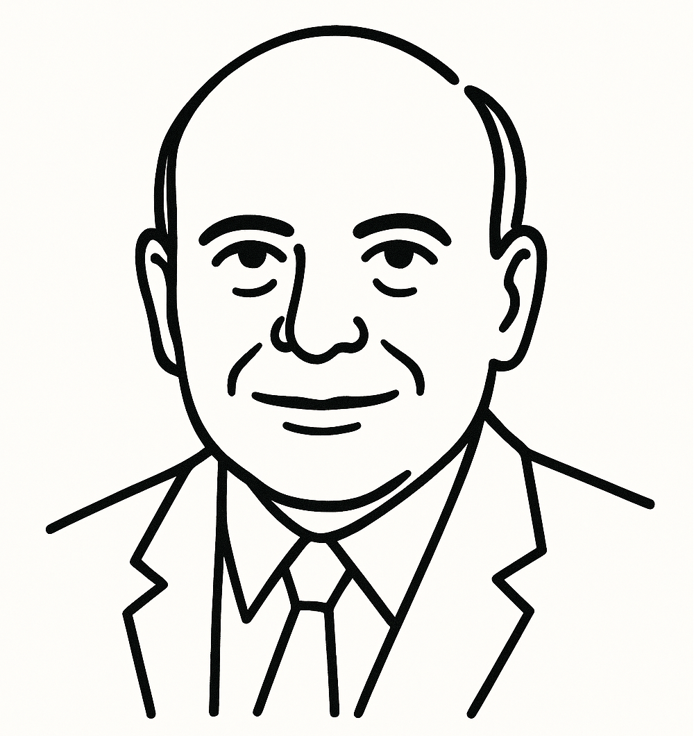 Line-Art Portrait von Benjamin Graham